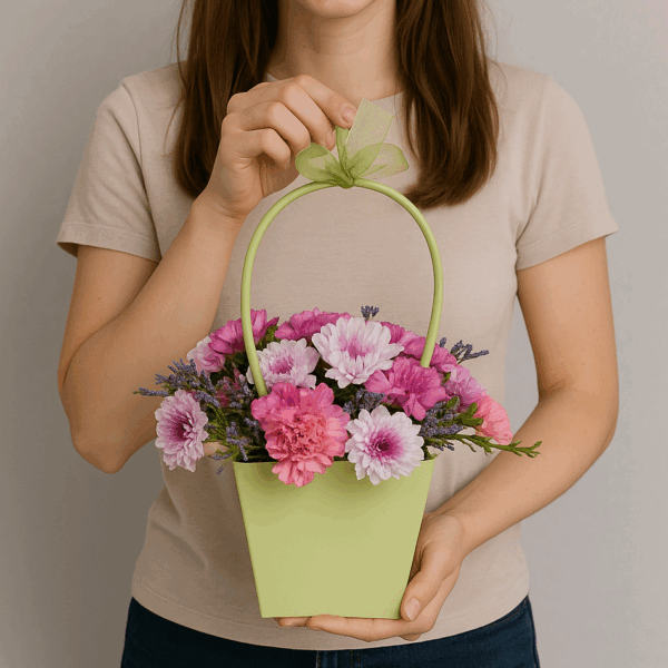 Blush Bloom Basket - Image 2